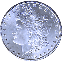 1885 O Morgan Silver Dollar