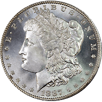 1887 S Morgan Silver Dollar