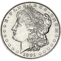1891 S Morgan Silver Dollar