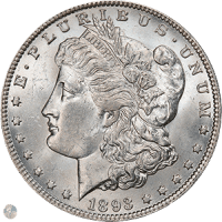 1893 O Morgan Silver Dollar