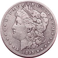 1895 O Morgan Silver Dollar