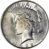 1922 D Peace Dollar
