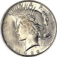 1922 S Peace Dollar