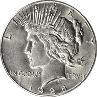 1928 S Peace Dollar