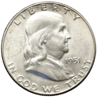 1951 Ben Franklin Half Dollar