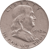 1952 D Ben Franklin Half Dollar