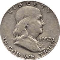 1952 Ben Franklin Half Dollar