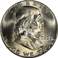 1963 Ben Franklin Half Dollar